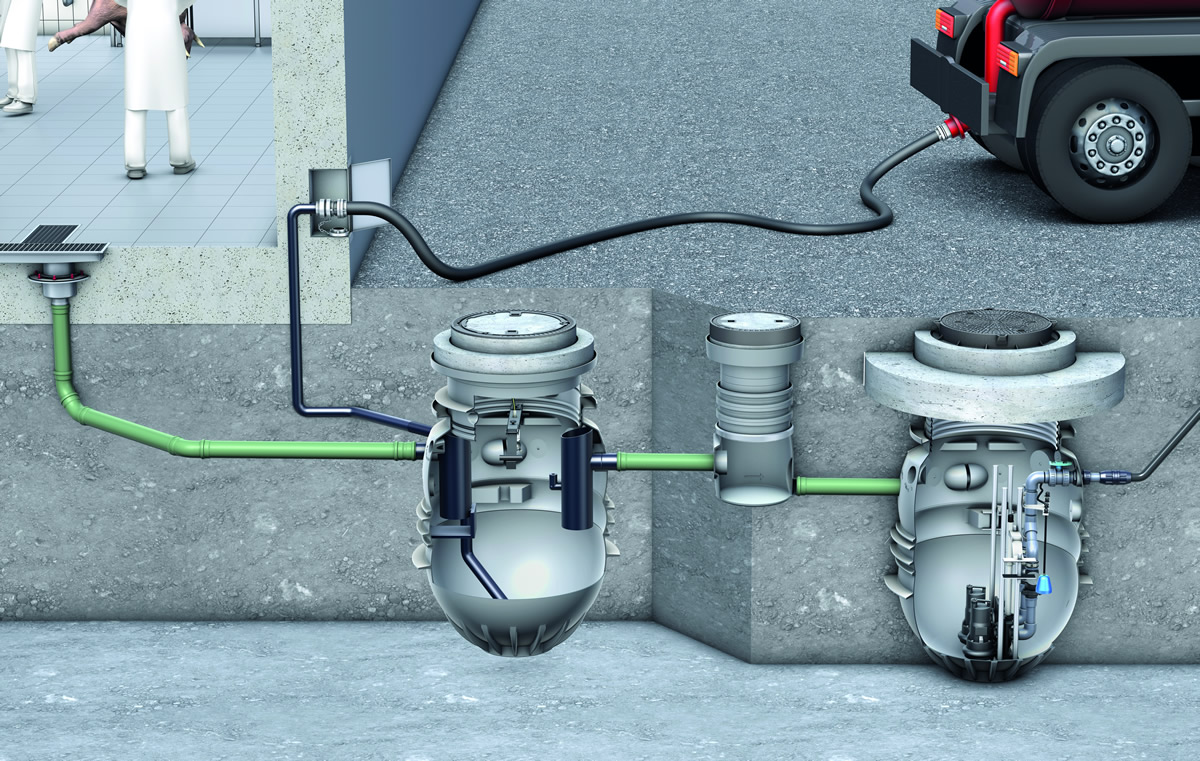 Aco-separador-de-gordura-a Powelift-P Meat-processing Application Schnitt